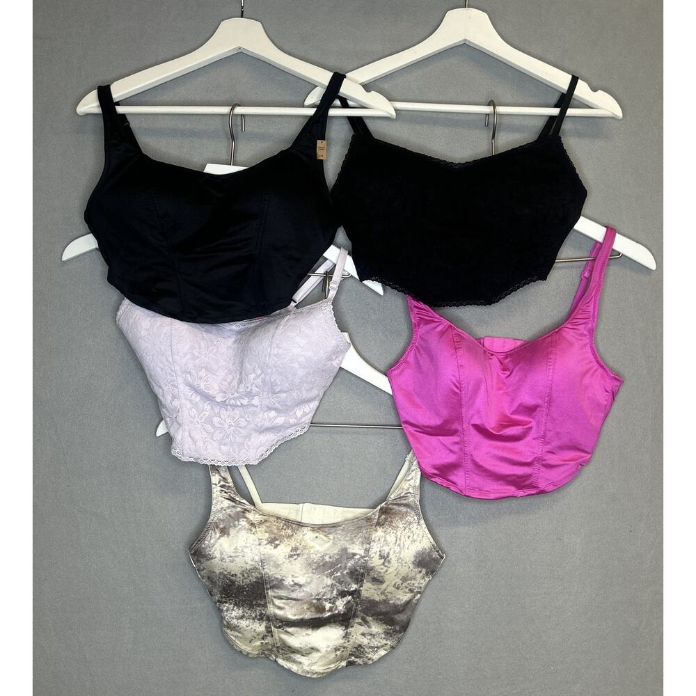 Victoria's Secret PINK Wireless Corset Bra Top Bundle Lot of 5 Woman’s Small